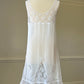 Ethereal Soft Sheer Linen Slip Dress featuring Laced Floral Embroidery