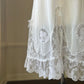 Ethereal Soft Sheer Linen Slip Dress featuring Laced Floral Embroidery