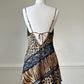 Victoria Secret’s Wild Animal Prints Slip Dress featuring Diagonal Sheer Lace Cutout