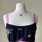 Sweet y2k semi sheer top featuring rose bouquets embroidery