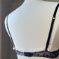 Victoria’s Secret Milkmaid Black & Cream Matching Set featuring Embossed Floral Embroidery Slips