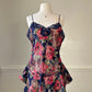 Victoria’s secret sheer floral slip dress featuring overlapping paisley