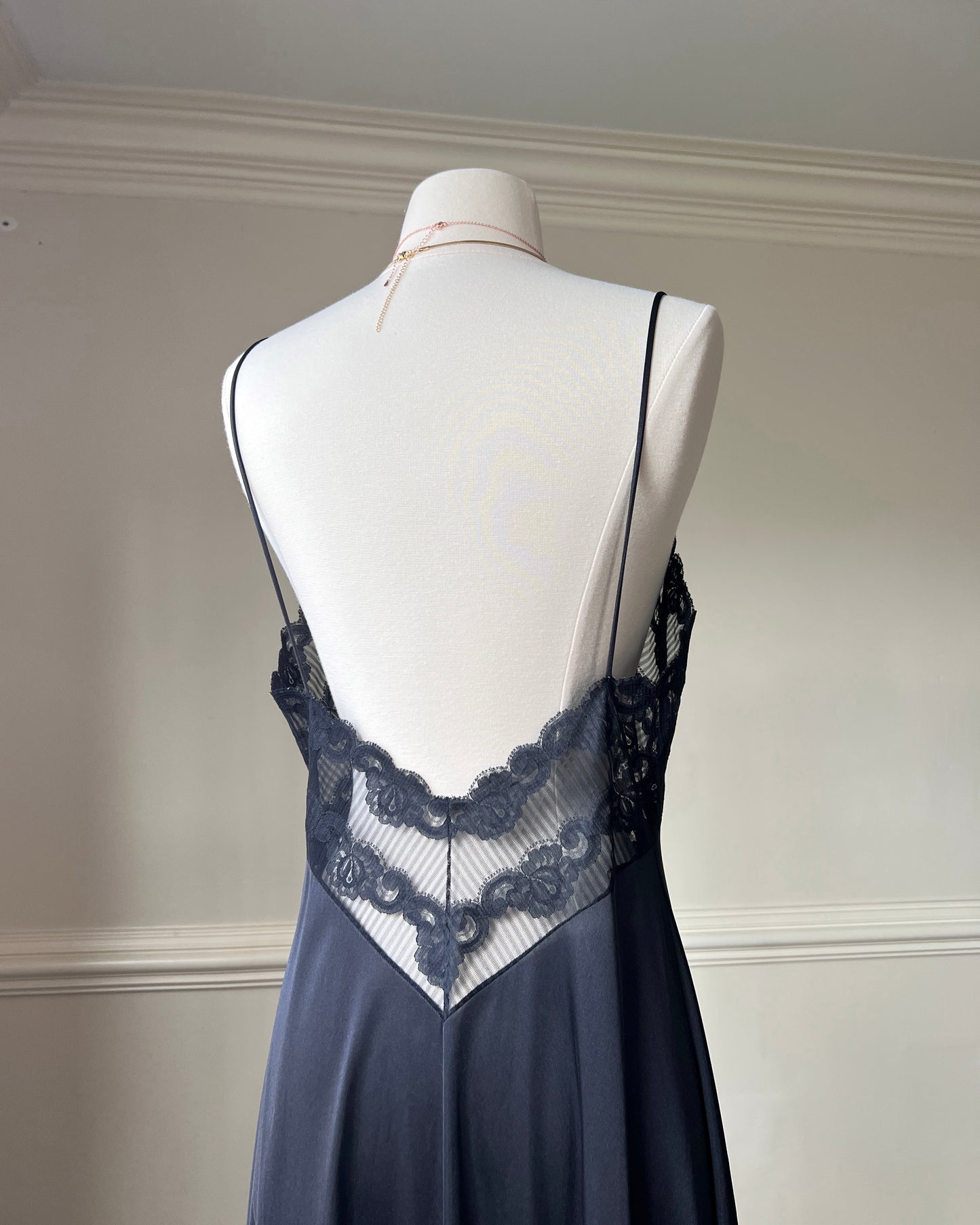 RARE Dark Feminine Nightgown Set includes Complete Sheer Bodice Maxi Slip