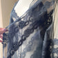 RARE Dark Feminine Nightgown Set includes Complete Sheer Bodice Maxi Slip