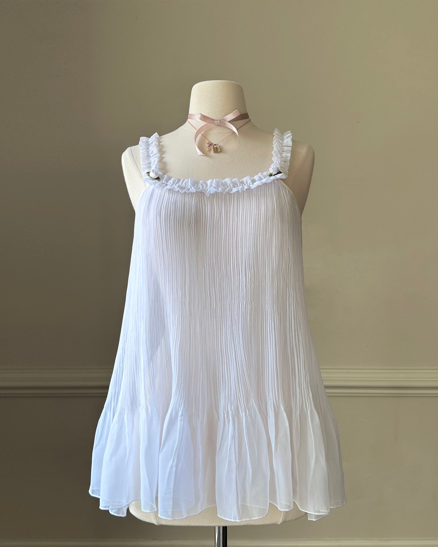 Victoria’s Secret 2006 babydoll sheer white slip dress