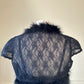 Sophisticated sheer Lace Cropped Cardigan