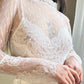 Sheer Victorian Inspired Long Sleeves Slip Dress featuring Intricate Floral Pattern