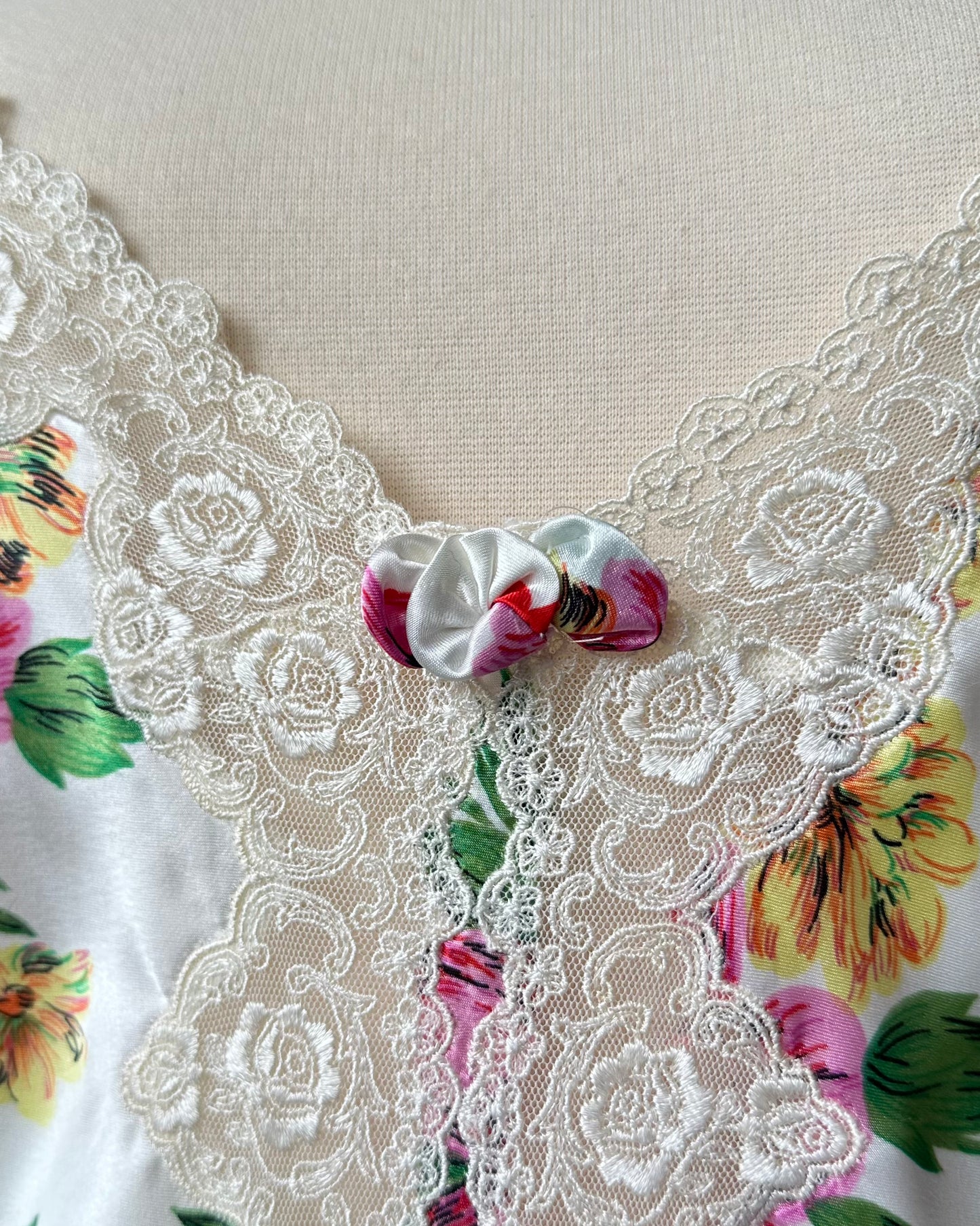 Victoria’s Secret’s Feminine Satin Bodysuit featuring Vibrant Floral Prints