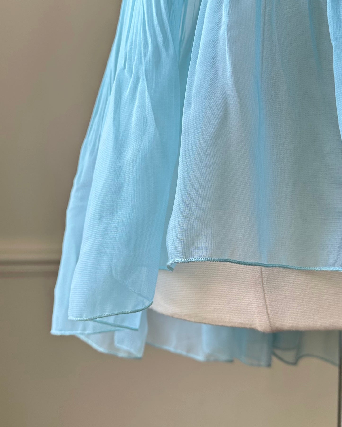 Victoria’s Secret 2006 babydoll sheer minty turquoise blue slip dress