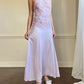 Beautiful Light Heather Purple Maxi Slip Dress featuring Vintage Floral Lace Embroidery Top