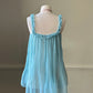 Victoria’s Secret 2006 babydoll sheer minty turquoise blue slip dress