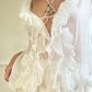 Stunning Rop featuring Layered Ruffled Details with Crinkled Material