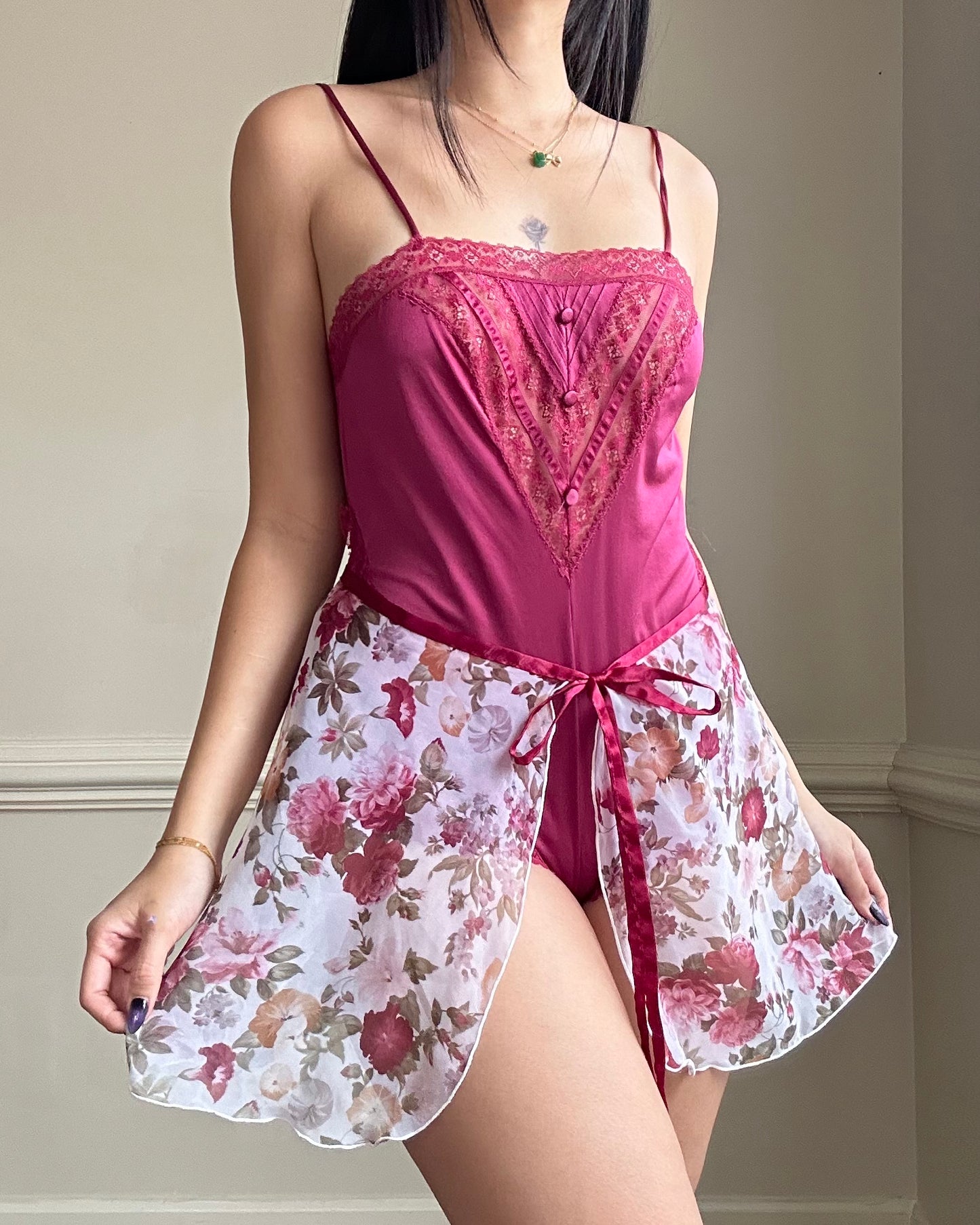 Sheer Floral Cover Up Skirt featuring Watercolor Flower Prints