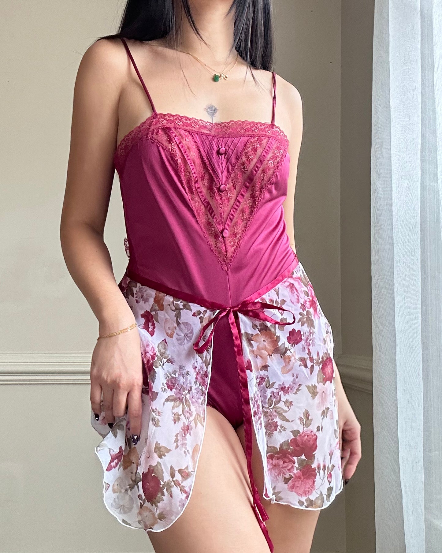 Sheer Floral Cover Up Skirt featuring Watercolor Flower Prints