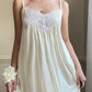 Victorian Inspired Pastel Yellow Midi Dress featuring Intricate Floral Embroidery