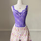 Satin Short featuring Brocade Pattern with Lace Trimmings
