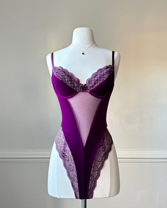 Alluring Victoria Secret’s Purple Bodysuit