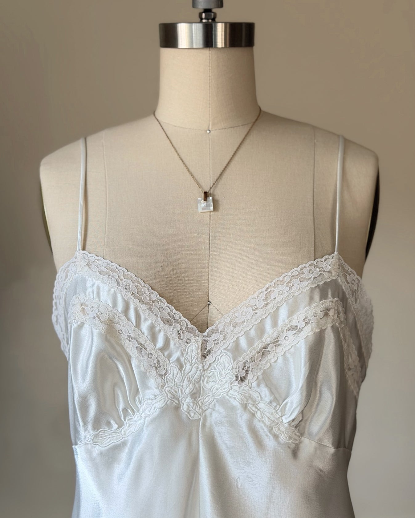 Vintage white satin lace camisole romper lingerie – Victoria’s Secret