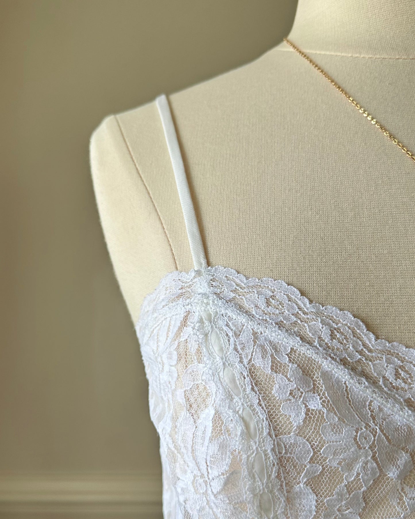 Elegant Sheer Camisole featuring Fully Laced Embroidery