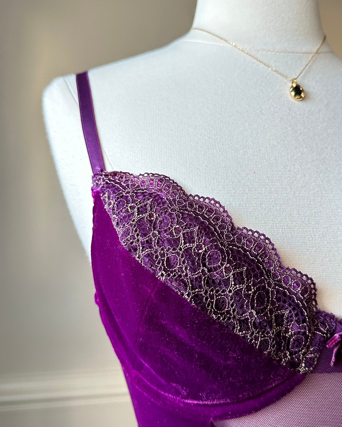 Alluring Victoria Secret’s Purple Bodysuit