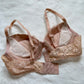 Elegant Vintage Rosy Bra with Ribbon Bows