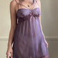 Vintage dusty plum babydoll slip dress