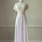 Vintage Korean blush pink nightgown with lace bodice