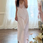 Elegant Soft Pink Maxi Dress featuring Luxurious Satin Fabric Embossed
