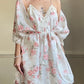 Stunning Vintage Rosette Set include Rose Embossed Slip Dress