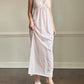 Vintage Maxi Dress featuring Ditsy Floral Prints on Sheer Blush Pink Fabric