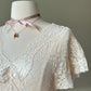 Vintage Korean blush pink nightgown with lace bodice
