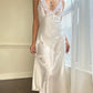 Sultry Satin Maxi Slip Dress featuring Lace Embroidery Lining