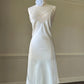 Victoria’s Secret Soft Satin Silk Midi Dress in Pearl White