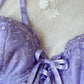 Lovely Lavender Slip Set includes a Bustier Corset and Matching Thongs