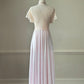 Vintage Korean blush pink nightgown with lace bodice