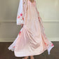 Sweet Tangerine Pink Maxi Slip Dress featuring Delicate Laced Fringe
