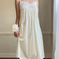 Victorian Inspired Pastel Yellow Midi Dress featuring Intricate Floral Embroidery