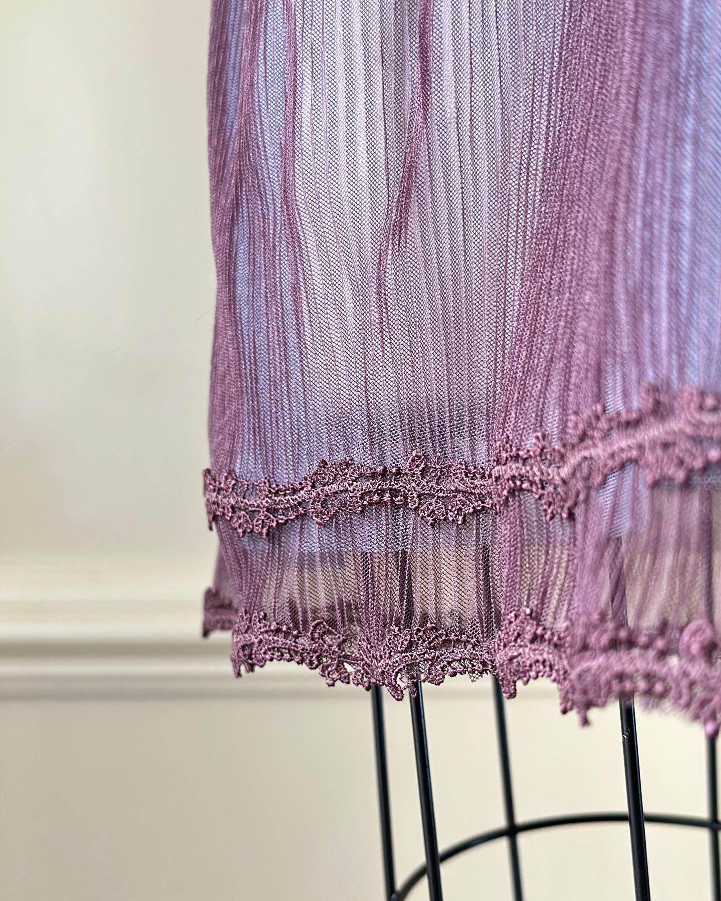 Vintage dusty plum babydoll slip dress