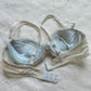 Vintage Baby Blue Brocade Bustier Bra