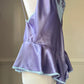Vintage Satin Slip Dress in Eggplant Purple featuring Lace V Cutout