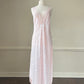 Elegant Soft Pink Maxi Dress featuring Luxurious Satin Fabric Embossed