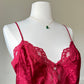 RARE Victoria’s Secret Deep Red Cropped Camisole featuring Embossed Paisley Prints