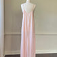 Sweet Tangerine Pink Maxi Slip Dress featuring Delicate Laced Fringe