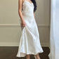 Maxi Bridal Slip Dress in Vintage Creamy featuring Lace Embroidery