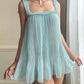 Victoria’s Secret 2006 babydoll sheer minty turquoise blue slip dress