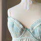 Victoria’s Secret Milkmaid Sky Blue Slips featuring Embossed Floral Embroidery