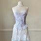 Satin Frederick's of Hollywood Strapless Corset in Light Iris Purple