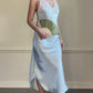 Vintage Lingerie & Co. pastel blue lace slip dress