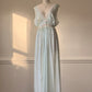 Vintage pastel mint satin nightgown