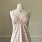 Vintage Rosette Print Camisole featuring Laced Embroidery